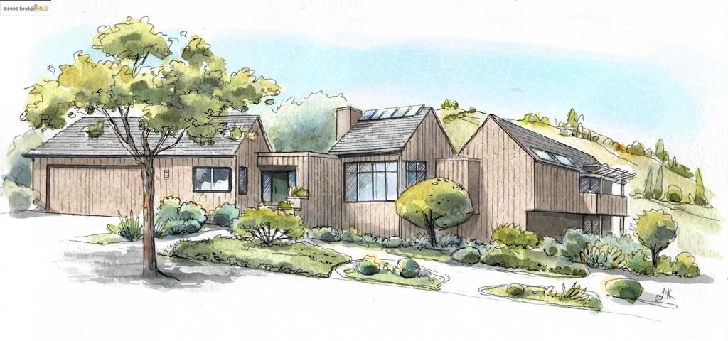 Designed by a local architect for his parents, this hillside retreat with level entry blends sweeping Bay and city views, light-filled spaces, and timeless modern style. Just minutes from Montclair Village, Rockridge, and nearby parks and trails, it offers the best of California living with urban convenience. Freshly refinished oak floors, soaring ceilings, and walls of glass frame stunning outlooks. The open-concept main floor features a skylit living room with gas fireplace, a refreshed eat-in kitchen with quartz counters and custom cabinetry, a family room for game & movie nights, and a dining room that opens to the rear deck for Bay & city views. The 2 bedrooms and 2 baths include a spacious primary suite with vaulted ceilings, a walk-in closet, private deck, and spa-like bath. The lower level provides versatility with a sunny in-law unit—complete with kitchen, bath, bedroom, and great room—plus a bonus room down the hall perfect for office or guest use. Outdoor living is a natural extension with multiple decks, a private patio and garden with a vegetable bed. A 2-car garage with workshop space and off-street parking complete the property. With top schools, Lake Temescal, and commuter access nearby, this 3 bedroom home combines architectural pedigree with everyday comfort. Views: Downtown