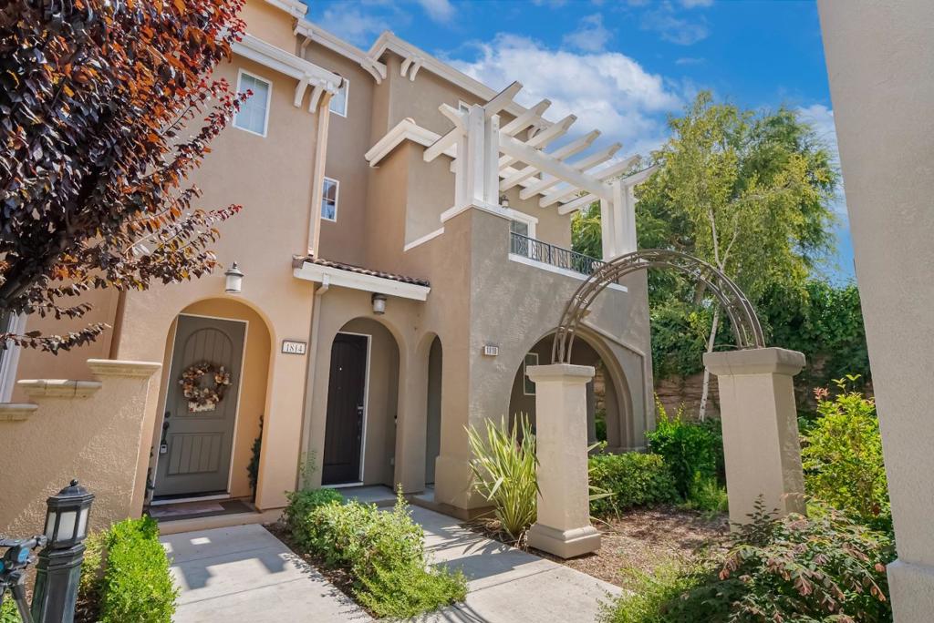 This END UNIT home in a private community offers 3 bedrooms, 3.5 baths, and approx. 1,560 sq. ft. of stylish living. A ground-floor suite is perfect for guests, while the open main level features a bright living area with balcony, custom kitchen with island, pantry, granite counters, and stainless-steel appliances. A small office nook adds flexibility. Enjoy central heating/AC, abundant natural light, and a two-car side-by-side garage with low HOA(Include water).Unbeatable location near Santa Clara Town Center (Target, Sprouts, dining), near Civic Center Park, Triton Museum, Korean Town, Costco, Valley Fair, Santana Row, and Santa Clara University. Easy access to Caltrain, Hwy 101/280, and major employers like Nvidia, Apple, Google, and LinkedIn. Just 5 miles to San Jose International Airport.This light-filled home combines modern convenience, prime location, and Silicon Valley lifestyle. Do not miss it!