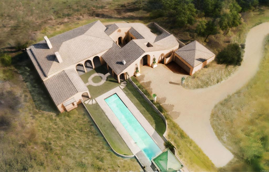 Encompassing 3.42 private and quiet acres in the desirable West-side Covenant of Rancho Santa Fe, this exceptional property offers an unparalleled opportunity. Accessed via a long private driveway, it features approved building plans for a stunning single-story Early California Spanish Hacienda, masterfully designed by the renowned architect and designer William Georgis of Georgis & Mirgorodsky in NYC. Surrounded by natural beauty, the expansive site overlooks Escondido Creek, Wildflower Estates, mountain vistas, and breathtaking western sunsets. With fully approved plans, the buyer can immediately commence construction—saving nearly two plus years of planning and approvals. Property highlights include: desirable single-story layout; 4-5 bedrooms and 4.5 baths; seamless indoor-outdoor living; summer kitchen, romantic courtyards, and terraces; 52’ x 10’ pool, spa, pool pavilion, cabana with full bath and sauna; garaging for two cars plus abundant parking. Conveniently located near the Rancho Santa Fe Covenant Village, you’ll enjoy access to boutique shopping, fine dining, the RSF Inn, the acclaimed Roger Rowe School, as well as the RSF Golf and Tennis Clubs, equestrian trails, and major highways. This is a rare opportunity to build your dream estate while personalizing the finishes and materials to suit your taste.
