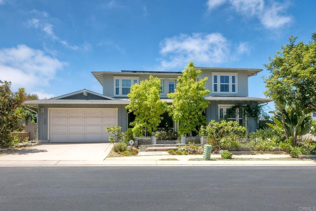 Luxury Ocean View Home in the Heart of Encinitas. Experience the best of coastal living in this stunning 5-bedroom, 4.5-bath home with nearly 4,000 sqft. of refined space. Located near Fox Point Farms, Encinitas Ranch Golf Course, and just minutes from the beach, this home blends elegance, comfort, and convenience. The open-concept layout centers around a kitchen-centric great room with a massive Labradorite dual island, custom buffet, and cascading glass doors that open to a covered veranda—perfect for entertaining with ocean views. The first-floor master suite features a spa-like bath, walk-in closet, and private patio. A separate guest suite provides ideal privacy. Upstairs, you'll find three bedrooms and a spacious game/media room with access to a private deck for enjoying sunsets. 3-car tandem garage with SOLAR and EV plug-in, Laundry room, fireplace with outdoor flow, Smart, functional layout with multiple indoor-outdoor spaces. Luxury, lifestyle, and location—this is coastal living at its finest. Available for lease now.