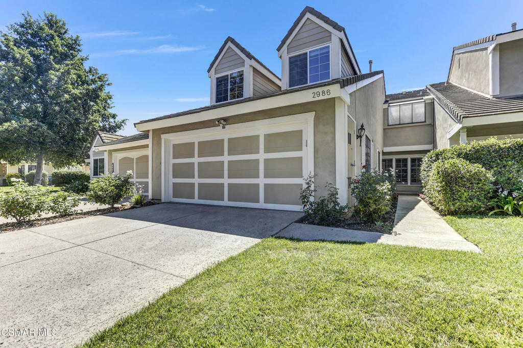 Premier brook location in picturesque Stoneybrook!Enjoy tranquil views of meandering streams, lush greenbelts, and access to two association pools and spas. French doors from both the living room and kitchen open to a private patio overlooking the serene brook--perfect for relaxing or entertaining.The remodeled kitchen features wood-like floors and a spacious dining area, creating an inviting gathering spot for family and friends. A vaulted-ceiling living room with a cozy fireplace enhances the sense of openness and comfort.The primary suite offers soaring ceilings, breathtaking brook views, and a remodeled bathroom with travertine finishes, dual sinks, soaking tub, shower, and walk-in closet. Upstairs, a generous secondary bedroom functions beautifully as a second primary suite. Downstairs, an office/den with an adjacent bath and shower offers flexible living space and could be converted back to a bedroom if desired.Set on a quiet cul-de-sac in the heart of Westlake Village, this home is just moments from shops, restaurants, theaters, golf, and the lake.Please note that some rooms have been virtually staged alongside photos of the same room without staging. The furniture and decor shown are for illustrative purposes only.