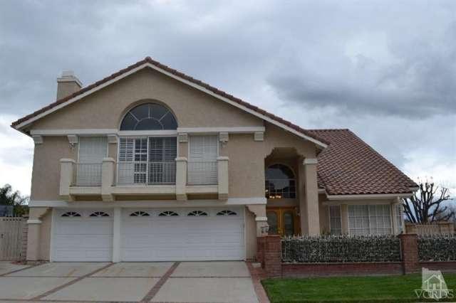 Welcome to this largest model home in Oakridge Estates. High ceiling and lots of natural light. Upgraded kitchen with granite counters opens to family room with fireplace and looks out into backyard with pool/spa. Formal dining room. One full bed and bath downstairs. Indoor laundry room. Spacious master with two walk in closets. Master Bath has soaking tub, dual sinks and separate shower. Large secondary bedrooms. All this and a large bonus room with fireplace. Great location on corner with three car garage and RV parking. Close to common area that features two tennis courts, sports court and grass area.