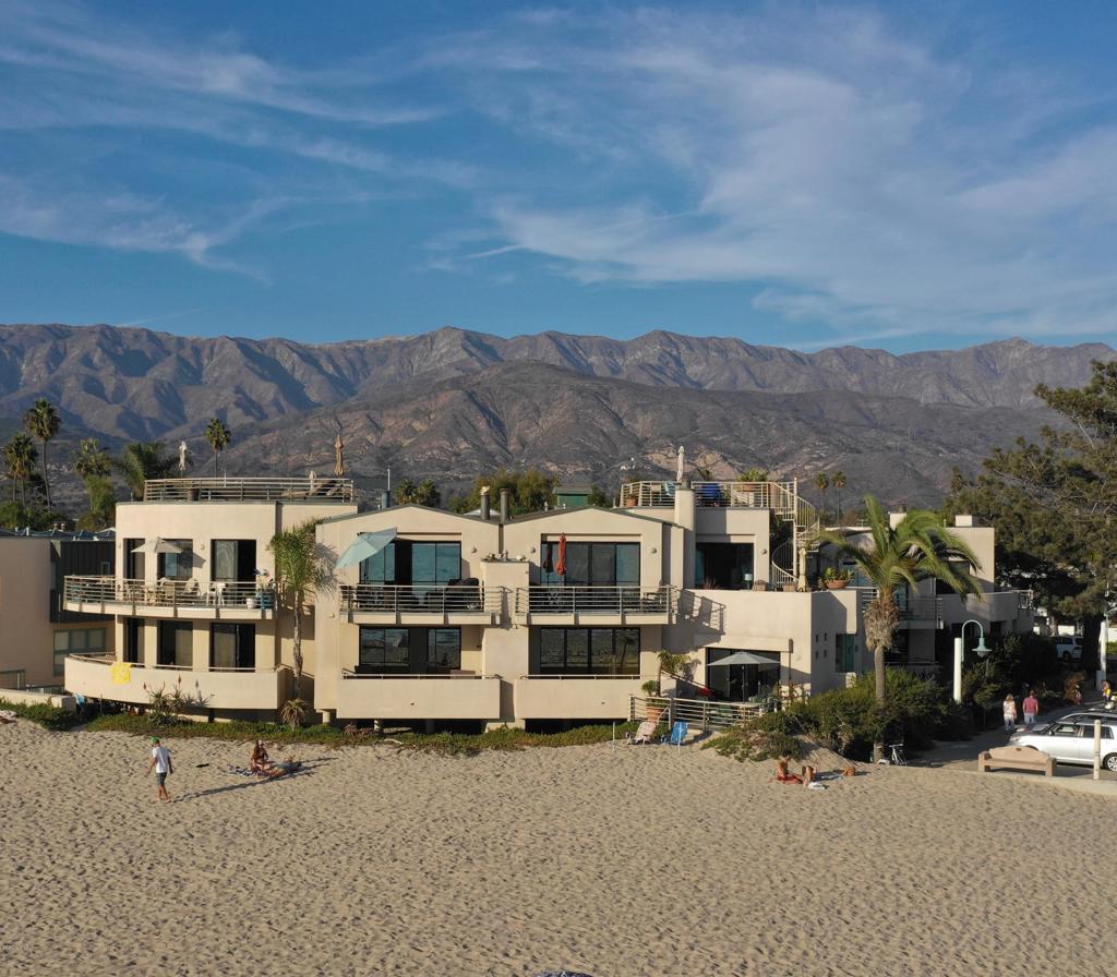Oceanfront Condo in Carpinteria w/ ocean, island, & coastline views - Snowbird's paradise found at the ''World's Safest Beach''. Minimum 30 day rental req'd per HOA. 3 Bedrooms with 3 baths, 2 ensuite. Sleeps 6-8 (2 kings, 1 queen, & pull out sofa bed w/ air mattress). Fully furnished 2 story condo, with fully equipped kitchen. Short stroll to casual & fine dining, as well as specialty boutique shopping in quaint California beach town. Catch the train (15 mins) to Santa Barbara for dinner or Sunday art walk and Child's zoo. Under an hour to the Santa Ynez Valley wineries or the Chumash Casino. 4K Smart TVs, w/ cable & wifi. Enjoy beautiful long walks along the pristine shore to the bird refuge or visit the seal preserve & rookery. Living the California Dream does not get any better than this beachfront retreat! Minimum 30 day rental req'd per HOA. Call for Winter/Spring/Summer rates & availability. Available for 30 day rental between January 7th & June 16th, 2026. Good Credit a Must!