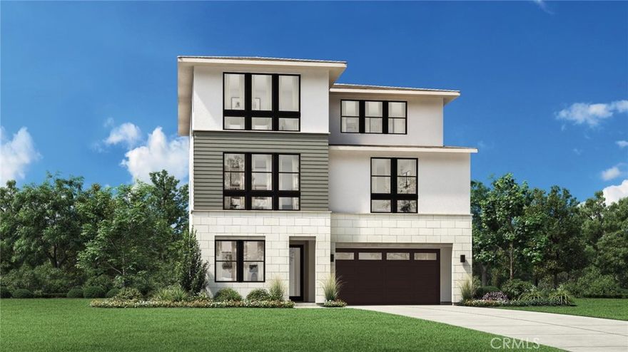 Welcome to Elevate, a luxurious Toll Brothers new community in Great Park Neighborhoods, Irvine, ideally located within walking distance to Cadence Park School(K-8) and Portola High School, and adjacent to the new Great Park Framework with trails, lakes, a museum, and more. Easy access to freeways and shopping. Homesite 30 is a new construction home that is situated on a west facing, 4,568 sq ft lot, and walking distance to all that Great Park neighborhood has to offer including 7 thoughtfully designed parks, 6 resort-style pools, walking and bike trails, and community gardens. This stunning Melina floorplan features 6 bedrooms, with 5 bathrooms, and is 3,892sq. ft, with a 2-car garage. Upon entering the home, a bright and welcoming foyer leads to an open-concept great room and kitchen, showcasing extended, smooth white cabinets, upgraded quartz counters and full backsplash. The great room features 20' vaulted ceilings, open concept dining, and entry to your private backyard through a multi-slide stackable glass door, great for entertaining. The second level primary bedroom features luxury vinyl plank flooring, in-suite bathroom with freestanding tub and large glass shower with porcelain tile walls. Highlights of the home include a gourmet kitchen with WOLF appliances, a Sub-Zero refrigerator, and designer-selected finishes throughout. This innovative floor plan design features two stories living plus a 3rd-floor bonus loft with a deck, 2 large bedrooms, and full bath—perfect for entertaining or a private retreat. Solar System included- purchased. Homesite 30, is move in ready now. Interior Photos provided are of the model home.