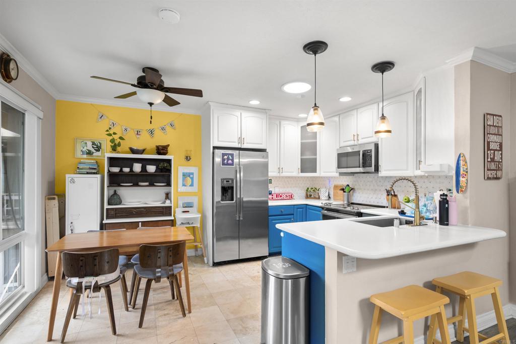 Welcome to this beautifully updated 2-bedroom, 1-bathroom condo nestled in the heart of Hillcrest—one of San Diego’s most vibrant and walkable neighborhoods. Just minutes from Balboa Park, top restaurants, cafes, and boutique shops, this home offers the perfect blend of comfort, style, and convenience. Step inside to discover updated flooring throughout, abundant natural light pouring in from skylights, and a thoughtfully remodeled kitchen featuring sleek countertops, modern cabinetry, and stainless steel appliances. The bathroom has also been fully updated with contemporary finishes, a clean, modern vanity, and a fresh, minimalist design. Whether you're relaxing in your sunlit living area or enjoying everything Hillcrest has to offer right outside your door, this condo is a true urban retreat. 2 Bedrooms | 1 Bathroom, 1 Designated Parking Spot, 1 Storage Space Updated Flooring Throughout, Skylights for Natural Light, Remodeled Kitchen & Modern Bathroom, Close to Balboa Park, Hillcrest Dining, Shopping & More, Easy Access to Freeways & Public Transit Don’t miss your chance to own a stylish, move-in-ready home in one of San Diego’s most sought-after neighborhoods!