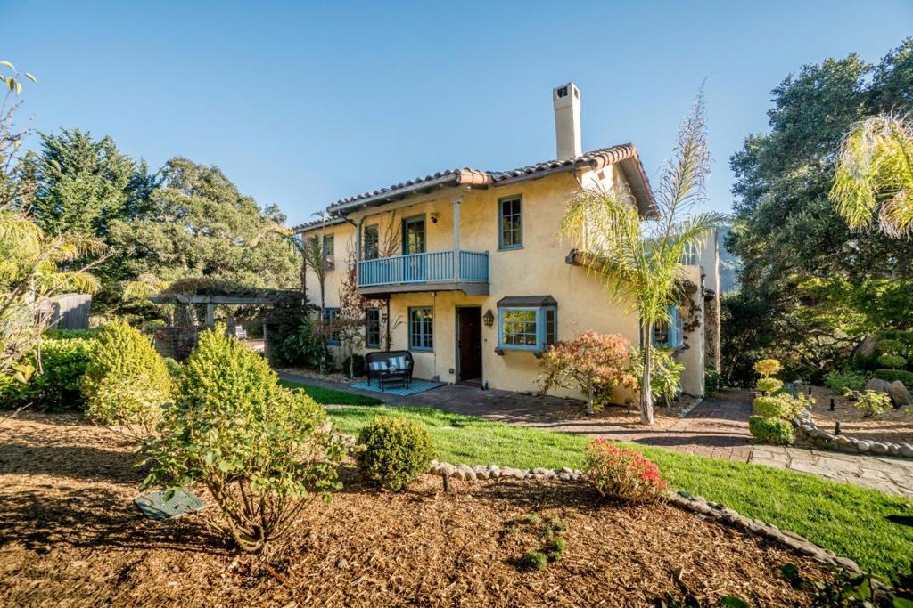 Hidden surprise in Mid Carmel Valley! Behind the gated entrance, you will find a beautiful landscaped property surrounding a classic Tuscan Mediterranean home. The main house offers three bedrooms, two baths and a separate entrance to a guest quarters with 1 bed, 1 bath. There is also a lovely 1 bedroom guest house on the property. In all, there is over 3,100 square fee of living space on a 1.5+ acre parcel. If you would like to imagine yourself sitting by the pool in the Tuscan hills of Italy, this is the place for you.