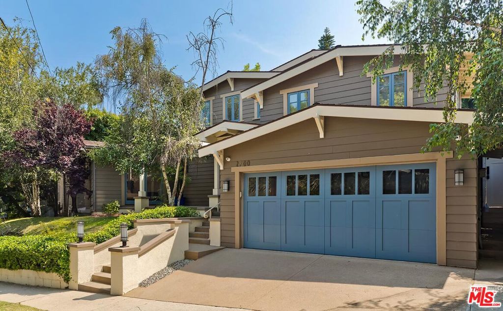 A stunning Craftsman style home on one of the loveliest streets in all of Cheviot Hills, this 4 bedroom/3 bath house on Anchor has so much to offer. There is beauty around every corner of this 3,426 sq ft property. High vaulted ceilings, hardwood floors, open floor plan. There is a formal Dining Room, Living room and cozy breakfast nook that opens to the private backyard, surrounded by greenery. Sliding glass doors allow for maximum natural light to stream in and provides pleasant views of the backyard pool and landscaping. In the remodeled kitchen you'll find Caesarstone countertops, extensive prep space, stainless high-end appliances, smart storage solutions and under cabinet lighting that lends the space a dreamy glow. Upstairs are the sleeping quarters, each bedroom generous in size with large closets. The Primary Bedroom offers an enormous walk-in closet, high ceilings, romantic Bay Window that overlooks the pool and luxurious attached bathroom. Additional features include: laundry alcove, spacious side yards, two-car garage, pergola covered patio with seating outside and decorative fixtures that add to the Craftsman personality. Located a short distance from local park and award-winning Castle Heights Elementary School, this beautiful home deserves your immediate attention.