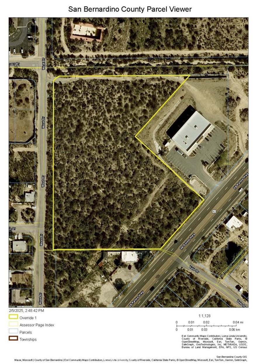 calling all developers and investors! 5.91 acres of prime land in Morongo Valley ready for your project. Frontage on 29 Palms Hwy and on West Dr.  Don't miss this opportunity!