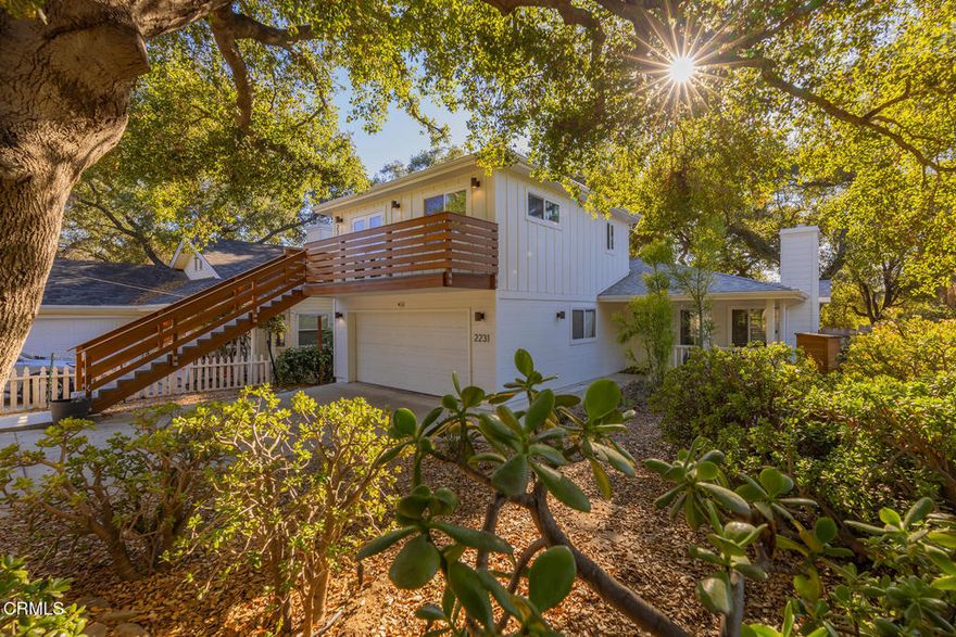 2231 & 2233 Maricopa Highway | Ojai, CALocated in the highly sought-after Meiners Oaks neighborhood of Ojai, this beautifully reimagined property captures the essence of valley living -- modern design surrounded by the serenity of oak trees and mountain air. Nestled on a long private driveway off Maricopa Highway, the home sits well back from the road, offering exceptional quiet and privacy rarely found so close to town.Built in 1998 and completely upgraded in 2024, the home features a professionally designed interior with new luxury vinyl plank flooring, fully remodeled bathrooms, fresh paint inside and out, and a brand-new roof. The main residence offers an open floor plan with three bedrooms and two bathrooms, where natural light, neutral tones, and a cozy river rock fireplace create an atmosphere of warmth and modern comfort.The newly constructed, fully permitted ADU (2233 Maricopa Hwy) adds 500 square feet of designer living space, offering flexibility for guests, extended family, or rental income. Together, both units generate approximately $8,600 per month, making this an exceptional investment opportunity or a perfect multi-generational living compound.Step outside to the backyard oasis, where mature oaks provide shade, privacy, and a natural sense of calm. Drought-tolerant landscaping, a fire pit lounge, and a string-lit dining area create the ultimate space for relaxing or entertaining beneath the trees. Whether you're enjoying a morning coffee surrounded by birdsong or a quiet evening under the stars, this setting offers peace and connection to nature in every moment.Just minutes from Farmer and the Cook, The Deer Lodge, local hiking trails, and downtown Ojai, this property offers the perfect balance of modern design, income potential, and the laid-back charm of Meiners Oaks living. Come take a look at this amazing oak tree oasis.