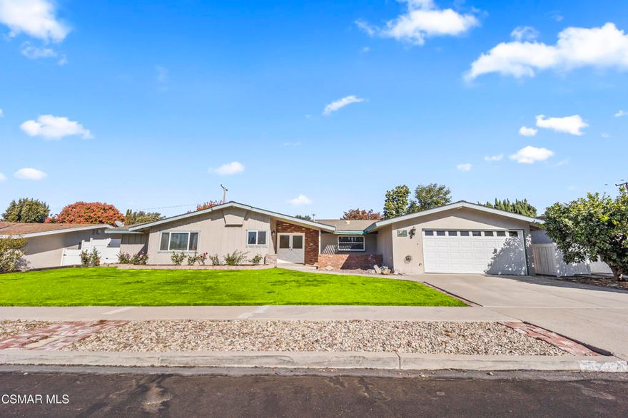 This beautifully refreshed single-story home sits on a large, private lot in one of Thousand Oaks' most desirable neighborhoods. Offering approximately 2,400 sq. ft., it features five bedrooms, two full bathrooms, a welcoming living room, a versatile craft room, and a spacious kitchen that opens to the family room--ideal for both daily living and entertaining.The primary suite offers generous space, complete with an en-suite bathroom featuring a soaking tub, separate shower, and walk-in closet. The home has been thoughtfully updated with new bedroom flooring, several areas freshly painted, and new windows throughout, bringing in abundant natural light and energy efficiency.The expansive backyard is lined with numerous fruit trees, creating a peaceful, park-like setting with plenty of room to grow, garden, or relax. An attached two-car garage completes this move-in-ready home.