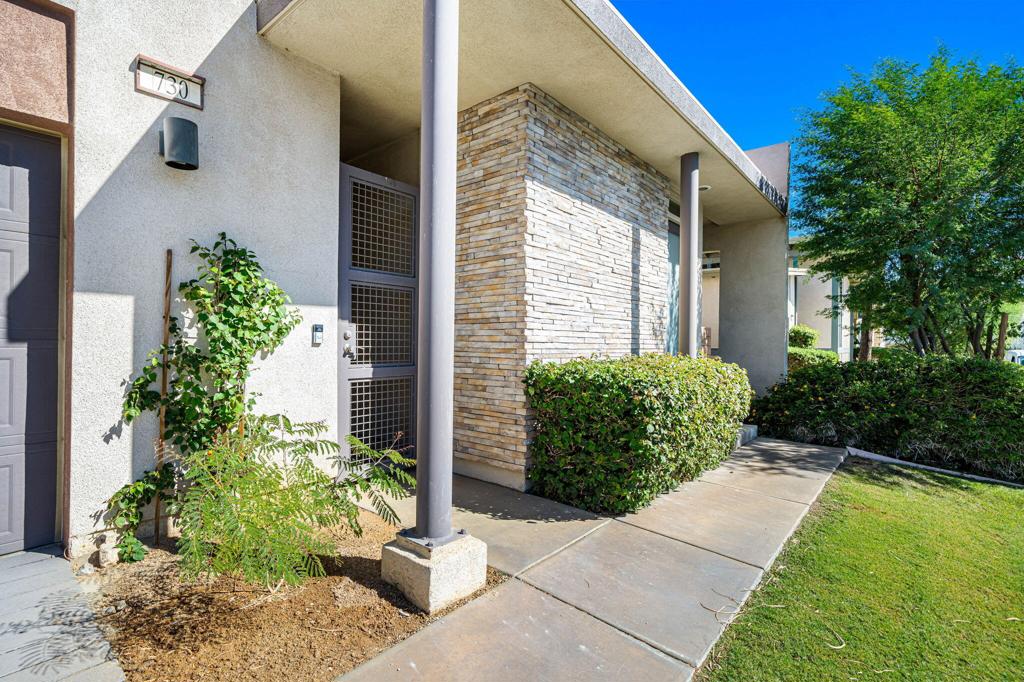 Palm Springs Paradise, Live the Palm Springs dream--sun-drenched days, desert whispers, mid-century cool--from your golf course retreat. Sunrise over the Pebble Tec pool, backyard greens and water features, zero road noise in quiet bliss. 2013 built in modern style. Approx.  1,940 sq ft, 3 beds/2.5 baths on over 7,400 sq ft lot. West entry glow, east patios for shaded lounging and golf course and mtn views. Single fireplace coziness. Virtually flawless and ready--seize your oasis. Tour today!