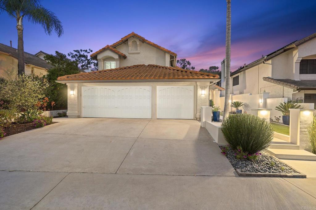 RECENTLY REFRESHED, UPGRADED 5-BEDROOM OFFERS SPACIOUS LIVING AREAS, PRIVACY, DESIGNER TOUCHES AND A BACKYARD OASIS. Welcome to this beautifully upgraded 5-bedroom, 3-bathroom home tucked away on a quiet cul-de-sac in Carmel Valley. From the moment you arrive, the refined curb appeal sets the tone—inside, enjoy spacious living areas, a first-floor bedroom and full bath, and thoughtful designer upgrades throughout. Features include new hardwood flooring, fresh interior paint, and a chef’s kitchen that blends both style and function. The heart of the home is the warm and inviting kitchen and family room, perfectly designed for everyday living and effortless entertaining. Step outside to a private backyard retreat with a spacious patio and a tiered garden filled with mature avocado, tangelo, lime, and peach trees. With central AC and a tankless water heater already in place—plus no HOA and no Mello Roos—this move-in ready gem offers comfort and convenience in one of Carmel Valley’s most loved neighborhoods.