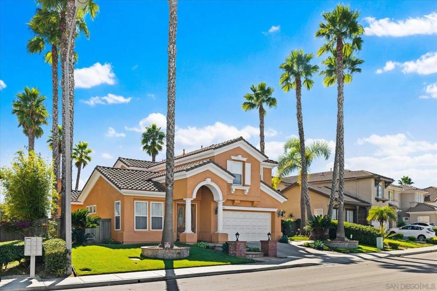 Stunning, light-filled 4BR/3BA home in highly desirable Torrey Hills! The main level offers formal living and dining, a spacious family room, and a gourmet kitchen with granite countertops, center island, maple cabinetry, and a sunny breakfast nook. A flexible downstairs room is perfect as an office or guest suite. Upstairs, the luxurious primary suite features dual walk-in closets, a spa-style bath, and a private balcony. Two additional bedrooms share a Jack-and-Jill bath, complemented by convenient upstairs laundry. Two wood-railed staircases provide privacy and style, while abundant natural light and a backyard with a built-in spa complete this home. Bonus: One garage space can easily be converted into a 5th bedroom for added flexibility.