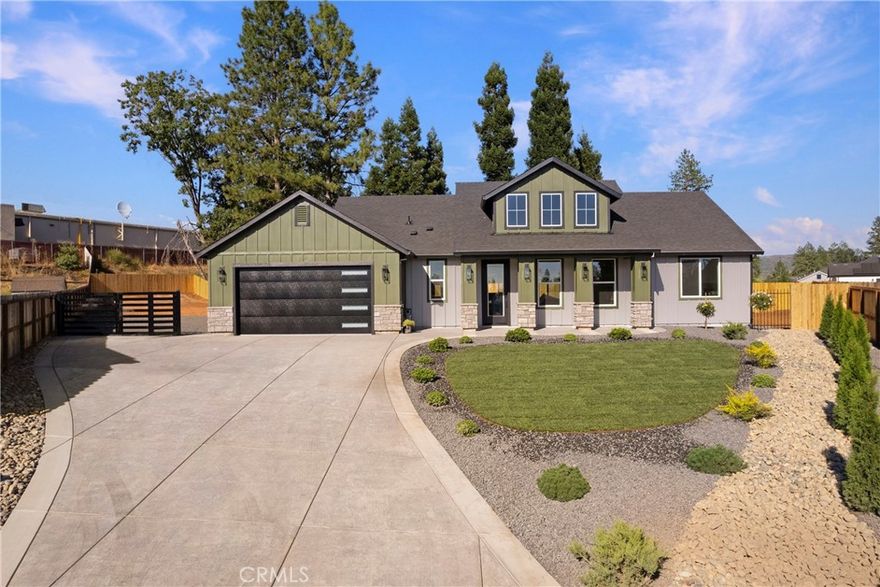 As you pass through the neighborhood, and turn into mountain meadow ct, you will be amazed. Home is perched back and will stand out. RV access on the left side with metal custom gates! Room for all your toys. Paid off Solar, Fully landscaped, Wide stamped concrete driveway. As you walk to the front door you will notice the porch where you can imagine drinking your morning coffee. Stepping inside you will be greeted by the soaring 9-foot ceilings throughout, while the living room takes luxury to new heights with a vaulted ceiling and tiled fireplace. Kitchen is a masterpiece on its own and a chef's dream. Featuring stainless appliances, farmhouse sink and even equipped with a pot filler and towered cabinets. Designed with lots of windows for natural lighting, and a split floor plan, 3bedrooms with 2baths. Lots of room for storage in this one. Primary bedroom has Walk-in Closet, double sink vanity, tiled wall with shower & a separate free standing tub. Walking out you will be thrilled with the big wide patio and spacious backyard. Where you can peacefully relax and have all your parties. Located in the middle of paradise. With every detail thought out. You wont want to miss this one! To many upgrades to list. Come see it for yourself.