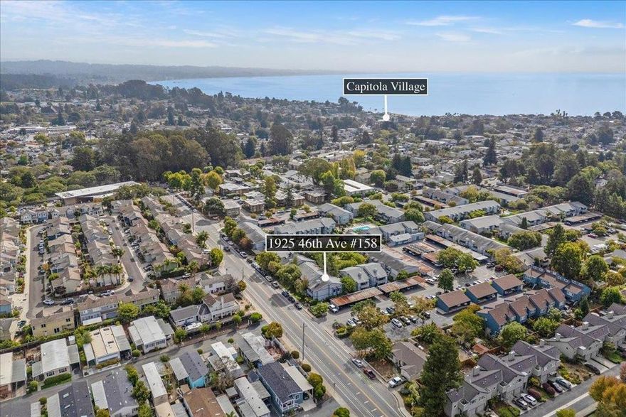 Welcome to your charming retreat in Capitola! This delightful 3-bedroom, 2-bathroom home encompasses 1,084 square feet of thoughtfully designed living space. With fresh paint throughout, the interior radiates a bright and welcoming ambiance. Step out onto your own private outdoor deck, perfect for unwinding and enjoying the coastal breeze. The kitchen is well-appointed, offering convenience and functionality for everyday living.  Located near popular local amenities, you'll enjoy the convenience of nearby shopping and dining options. Experience the coastal lifestyle with easy access to beautiful beaches and scenic spots for relaxation. Residents can also take advantage of community features like guest parking, two refreshing pools, and a relaxing hot tub. With pet-friendly policies (conditions apply), this home is perfect for those seeking a vibrant lifestyle. Don't miss your chance to make this delightful gem your own oasis!