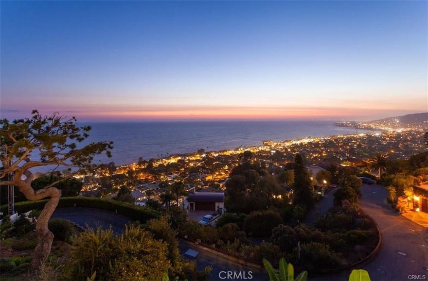 Fully Furnished Rental with Breathtaking Panoramic Coastline and City Views! Enjoy stunning Catalina Sunsets from high above while still being able to walk to the beach. This Laguna Beach Home has been Completely Remodeled to have the Modern feel and to maximize Ocean, Catalina Island, Main Beach, Whitewater, Sunset and City Light Views from every level. Approx. 1,664 Sq. Ft. with 3 Bedrooms / 3 Baths, the interior has extremely rare Ironwood Floors that were imported from Bali specifically for this home. Central AC & Heating. Some additional features include Vaulted Ceilings, a sleek Contemporary Staircase, and High-tech Lighting Fixtures. The Main floor showcases a Great Room with slide-away glass doors to the terrace, and a new Kitchen with Quartz Countertops, White Shaker Cabinetry, Designer Tile, a generously sized Island, and Stainless Steel Appliances including a built-in Wine Refrigerator. A state-of-the-art indoor/outdoor audio/video system accommodates a multitude of entertainment possibilities on all levels. The main Master Suite is located downstairs and includes a large sitting area with a bay window and access to a spacious view deck and an Outdoor Spa. Short-Term Peak Summer Months $20,000 / Month.
