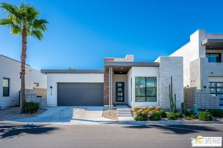 RARE Opportunity to lease this former single level MODEL home at the LX within The Vibe community.  You cannot beat this location convenient to all the fun downtown Palm Springs offers with its restaurants, shopping and nightlife.  Spacious single level home featuring large Great Room combining the Living room, Kitchen and Dining room.  Primary bedroom with double walk-in closets, double vanities and an amazing oversized shower.   Nice size guest room with ensuite bathroom and custom tile work. Large office/den with a great view of the pool / spa.  This was the builder model so the upgrades are spectacular throughout.  Property is being offer UNFURNISHED.  Brand new paint and carpet, make this one feel like you're moving into a brand new house.  Available for immediate occupancy.  One year lease or longer preferred.