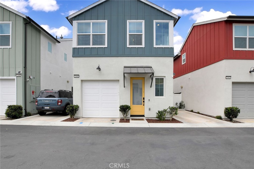 Absolutely stunning detached 2 story home in the beautiful Gated Community of Nuvo Parkside. This vibrant home features 2 bedrooms and 2.5 bathrooms. It has a modern kitchen that opens up to the living room with white cabinets, tile backsplash, recessed lighting, quartz counter tops and a pantry with abundant space. The living room feels spacious with warm natural light coming in and recessed lighting throughout the house to brighten up the home in the night time. The home consists of two generous and snug bedrooms, which includes the main suite that has its own bathroom. Main Suite bath has a dual vanity with Quartz counter tops and a shower with glass door. Other amenities are: indoor laundry closet, sizeable loft (great for office space), fully fenced yard with vinyl fencing, a patio with a concrete slab, 1 car attached garage finished with extra storage racks, an additional outside parking space (outside next to garage), tankless water heater, and PAID OFF SOLAR! This home has smart home features that the owner installed such as 3 ring cameras (two outside, one in garage) for extra security and smart applications to access cameras, garage door, and front entrance door. The owner also installed custom bamboo blinds throughout the house windows. All located in this wonderful community that is kid friendly and offers amenities such as outdoor cooking area, playground, pool, jacuzzi, club house, dog park, and a workout room. The home is nearby to schools, shops, restaurants, entertainment, free ways, and Ontario Ranch Grand Park coming in the future! This home mortgage loan can be ASSUMABLE with an interest rate of 4.75% per seller, please call for more information. Start packing up your bags and make this home yours!