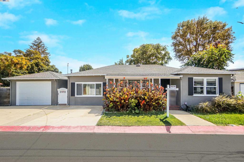 Charming Single-Story Cherryland Home is situated in a secluded cul-de-sac. This 3-bedroom home features nice long front porch, living room, kitchen with built ins and an eat in kitchen/dining area, detached one car garage, dual pane windows, shutters, and a private back yard. Perfect for first time buyers!