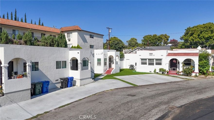 Fully rented & recently renovated 4-unit gem is ready to generate income from day one! This extensively upgraded property offers minimal ongoing maintenance, combining income stability with long-term ease of ownership. The original single-level duplex at 8146 & 8148 Bright Ave features no shared walls. 8148 offers 2 bedrooms, 1 bathroom, and a 2-car garage, while 8146 has 1 bedroom, 1 bathroom, a private patio, and 1 assigned parking space. The newly constructed 2-unit ADU provides 800 sq.ft. per unit, each with 2 bedrooms, 2 bathrooms, 2 parking spaces, and modern efficiency upgrades including fully owned solar panels. All four units are single story with no one above or below, and feature laminate wood floors, updated cabinetry, mini-split HVAC systems, and more. With recent renovations and new construction, owners can enjoy years of low-maintenance operation in a convenient location near grocery stores, restaurants, and retail shops. Contact the listing agent today for full details.