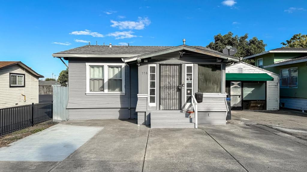 A special opportunity to own a property with current and future investment upside from multiple income streams. This large lot is zoned for mixed use (residential & commercial) and already has both structures on site with room for building more. The residence is a move-in ready 2 BR | 1 BA home, and the commercial building has a front lobby, two private offices, plus a full kitchen and full bathroom. The back lot is completely flat and ready to build on. Examples of options to build include an ADU, duplex, or commercial unit with 2 residential units. The choice is yours! This is a very convenient location, within walking distance to BART, grocery shopping, an elementary school, downtown Hayward, and just a short drive to both 880 and 580 freeways. Come and see the investment potential for yourself!