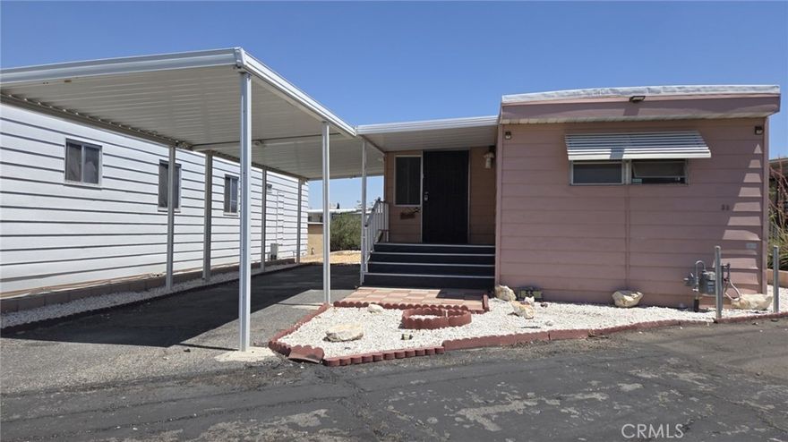Remodeled single wide mobile located in a senior, over 55 years, park. Great location near shopping and restaurants. This mobile has two bedrooms and one bath with a walk-in porch.