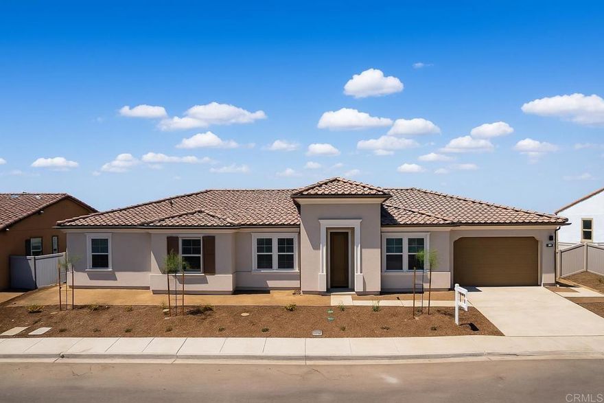 Discover this brand-new, never-lived-in single-story home in the highly desirable Wohlford Estates of Escondido. Set on a spacious cul-de-sac lot, this residence offers 5 bedrooms plus an office (optional 6th bedroom) and 4 full bathrooms, providing both comfort and flexibility for today’s lifestyle.  The open layout is filled with natural light, featuring a modern kitchen with all-new appliances that flows seamlessly into the living and dining areas — perfect for entertaining. A separate laundry room with washer and dryer, plus a 2-car garage with EV charger, add convenience to daily living.  The primary suite offers luxury with dual vanities, a walk-in shower, and a large walk-in closet. With owned solar panels, energy efficiency and lower utility costs come built in.  The backyard is a blank canvas, ready for your custom vision — whether that’s a pool, lush landscaping, or a low-maintenance retreat.  Ideal for many living arrangements, this home works beautifully for:  ?? Seniors seeking single-level ease  ?? Large or extended families  ?? Possible residential care home use  Located just minutes from schools, shopping, dining, and freeway access, this home combines modern design, energy savings, and endless potential — with flexible short- and long-term leasing options available. Ideal for many living arrangements, this home works beautifully for Seniors seeking single-level ease, Large or multi-generational families.