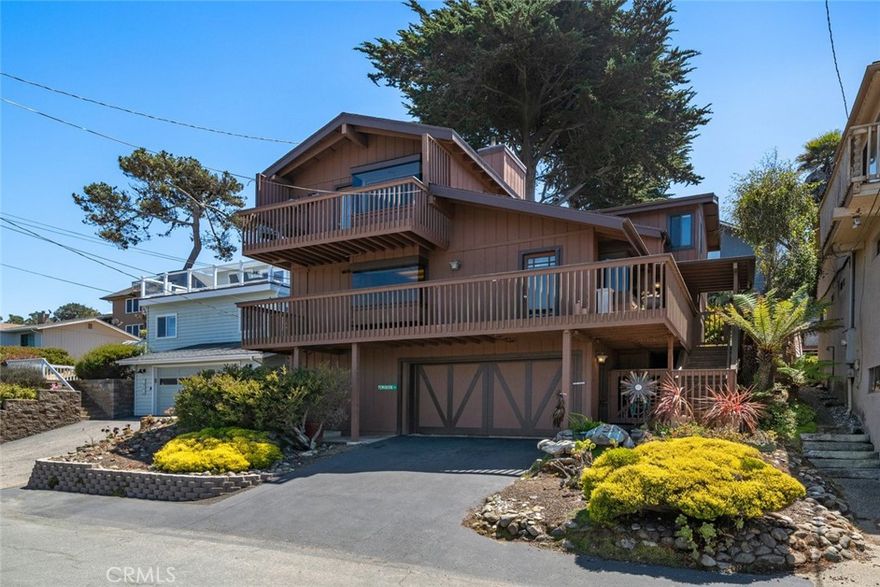 Welcome to your coastal retreat! This 4-bedroom, 3-bathroom home offers generous living space with whitewater ocean views, just 700 feet from Moonstone Beach and Shamel Park.



Designed for versatility, the property includes separate living quarters with two kitchens and dual entrances—ideal for guests, rental income, or multi-generational living. Take in the ocean breeze and sweeping vistas from two expansive decks, where you’ll enjoy hillside views of homes nestled among Monterey pines, the Santa Rosa Creek estuary with egrets perched in the treetops, and even the distant glow of the historic Piedras Blancas Lighthouse.



The terraced backyard features a rainwater collection tank for eco-friendly living, while a convenient dumbwaiter makes moving items between the three levels effortless.



Situated in the sought-after Park Hill neighborhood, you’ll enjoy an easy stroll to town, where coastal charm meets boutique shops, inviting restaurants, and everyday amenities. Whether you’re looking for a full-time residence or a vacation escape, this home blends seaside beauty with modern comfort.