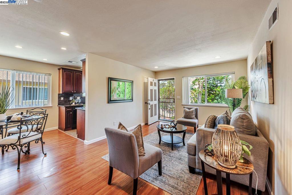 OH 8/2 & 8/3 1-4pm*Turnkey Home in Prime Location! Ideally situated in the heart of the community, this beautifully updated, single-level home offers the perfect blend of comfort and convenience. Step inside to find dual-pane windows, recessed lighting, mirrored closet doors, and gleaming laminate floors throughout. The modern kitchen has been tastefully upgraded, and the stylishly remodeled bathroom is truly a must-see. Enjoy sunny days by the community swimming pool and take advantage of the unbeatable location—just minutes from BART, Quarry Lakes Regional Park, and Union Landing with its shopping, dining, and entertainment options. This move-in-ready gem has it all.