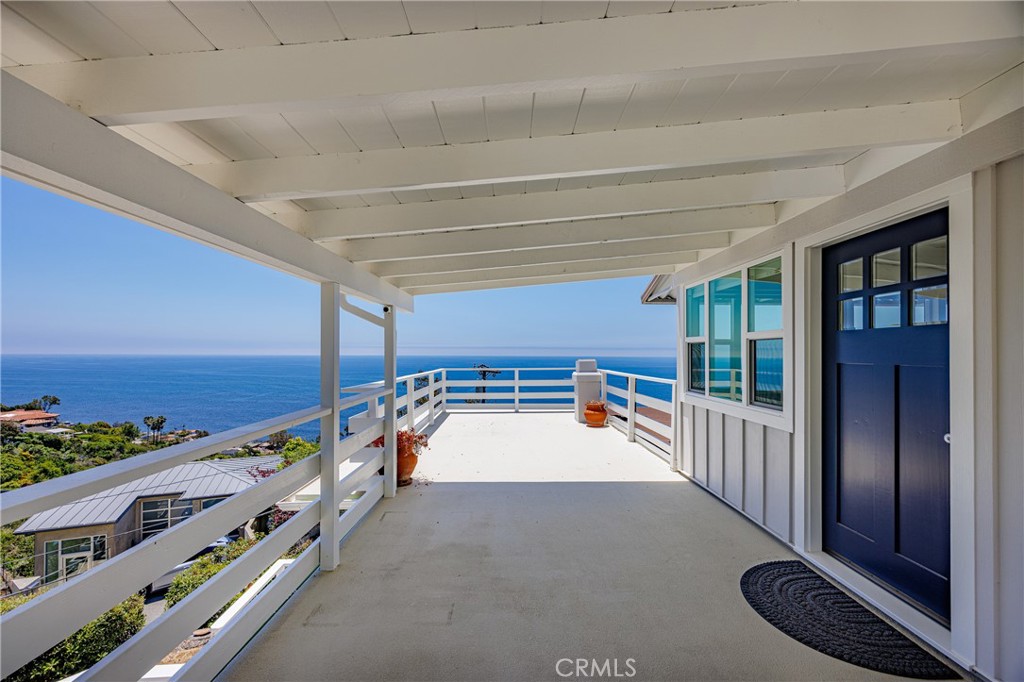 Views galore! Enjoy one of the best panoramic ocean views that Laguna has to offer! This unique, must-see property is nestled in a beautiful natural preserve up on the hill above the iconic Woods Cove clear water beaches and is very private. With stunning pano ocean views, you can see the coastline for miles, including Main Beach and beyond. Recently updated throughout, this pristine 1 bedroom, 1 bath home features fresh white paint, brand-new wood tile floors, a brand-new kitchen, and an all-new bathroom. The living room has large windows staring into the Pacific blue ocean and is a nice space to relax and soak in the view. The kitchen includes all-new countertops, a tiled backsplash, and is equipped with all-new stainless steel appliances. The bedroom features a spacious walk-in closet, and the all-new bathroom includes a gorgeous green tile shower. You'll also enjoy its ocean view deck for outdoor entertaining! The laundry room is shared with the downstairs tenant. This home is a short drive to Laguna's HIP district, including renowned beaches, restaurants, art galleries, shopping, and more. You're invited to enjoy the elevated lifestyle and welcoming community of Laguna Beach in this beautiful home.
An additional fee for utilities, including water, trash, gas, will apply. Tenants are responsible for paying their own cable/internet expenses.