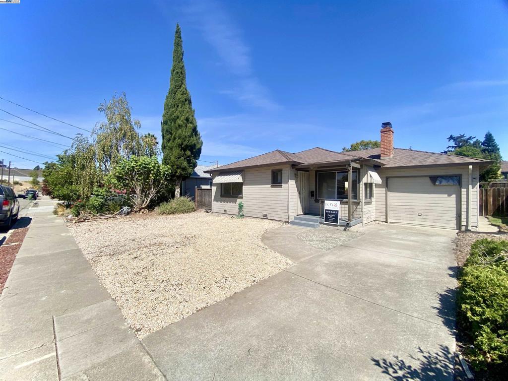 A great opportunity! This modest, humble home offers sweat equity as well as expansion potential. Your one story home has beautiful hardwood floors and fresh paint. The front porch and inside fireplace add some old time charm and curb appeal. There is also an attached, one car garage. Situated in a quiet residential area, close to freeways, Trader Joes, downtown Castro Valley, shopping and schools. Cull Canyon and Don Castro Regional Recreation Area are nearby as well as Five Canyons Open Space. Enjoy all these amenities while living in the middle of the Bay Area. The flat lot is 5,100 square feet. The roof was replaced in 2020, exterior paint in 2020 and the sewer lateral was replaced in 2024.
