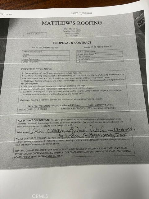 Photo of 6682 Brook Way, Paradise, CA 95969 (MLS # SN25280026)