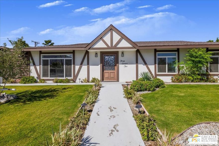 Gorgeous Remodeled Mid-Century Alexender Swiss Style home located in the Racquet Club East area of Palm Springs. This beautifully remodeled home has all the amenities and an incredible floor plan. The open floor plan features 3 spacious bedrooms, 2 bathrooms as well as a office with its own entry. The kitchen offers new top of the line Samsung Bespoke Appliances to help you make your dream kitchen a reality, as well as a mini bar area to help you entertain your guests in your gorgeous Mid-Century home. The backyard features an inviting pool, covered patio, Barbecue area, outside shower, and gorgeous mountain views. The home is only minutes from downtown Palm Springs with all the great Shops, Restaurants, Maryln Monroe statue, Museum, Hiking Trails, and the famous Aerial Tramway. This iconic Alexnader Swiss style home won't disappoint you and is a must see. The property is also for sale and the seller may entertain an offer for rent to own.