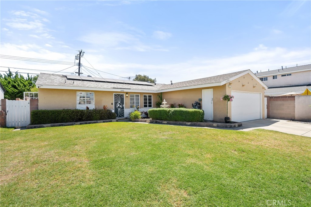 Welcome Home to Cypress. This Charming Single-Level Pool Home is where comfort and style come together in one perfect space. This four-bedroom, one-and-a-half-bath home offers 1,248 square feet has an abundance of natural light ideal for comfortable living.
This home has Central Air & Heating with Smart Home Nest System Controls, Whole House Fan plus 6 Ceiling Fans Inside to keep you cool. The home also features Solar Panels and Double Pane Windows. Includes Ring Door Bell & Securty System.
Inside, you'll find newly painted walls. Tile flooring throughout with modern baseboards and crown molding. Kitchen is light & bright and has a Pantry Closet.
Outside, the generous 6,000 square foot lot boasts a spacious yard. The backyard is perfect for entertaining with an in Ground Pool, Covered Patio, and Water Fountain offering a private oasis to enjoy the outdoors. Attached 2 car garage with shelving and door going directly into the home.
Note: Sellers will be putting on New Roof!
Cypress, located in Orange County, California, is a great area to buy a home due to its strong community vibe and excellent schools. The Cypress School District and Anaheim Union High School District are noted for their academic excellence, with schools like Oxford Academy ranking highly statewide. Less than 2 miles from Cypress College. Beyond education, Cypress offers abundant parks, summer concerts and recreational facilities, making it perfect for families. Its welcoming environment adds to its appeal, making Cypress a desirable place for homebuyers.
