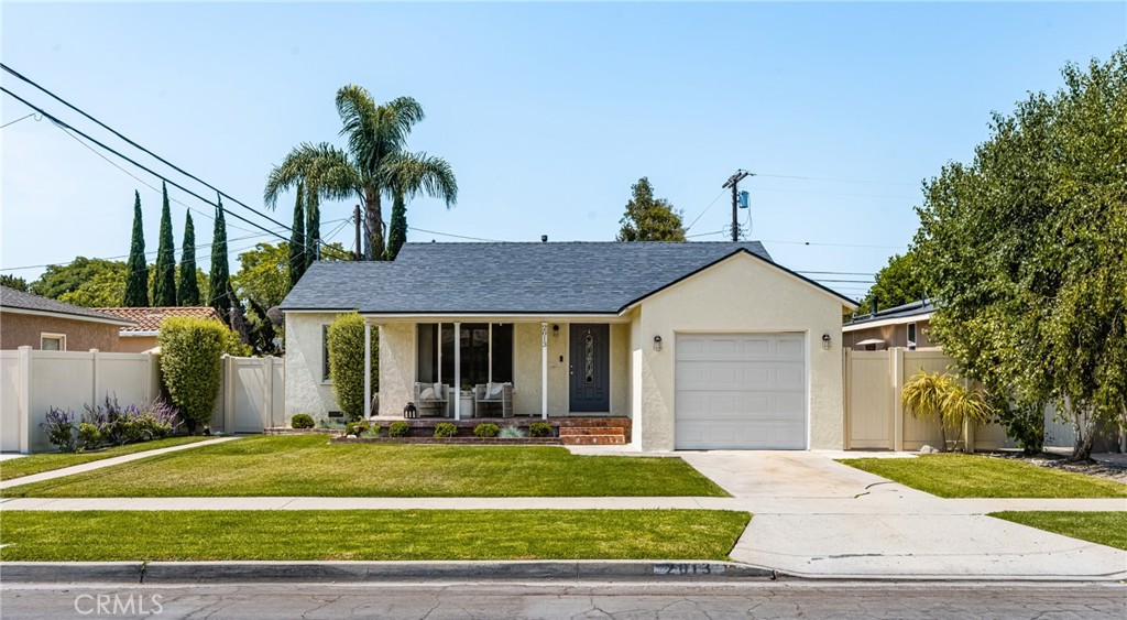 Welcome to 2013 Charlemagne Avenue! This charming two-bedroom, one-bath home sits on a quiet, tree-lined street in the heart of Los Altos. With an ideal interior-tract location, it's nestled in one of the most desirable pockets of the neighborhood.
Inside, you’ll find a bright, inviting floor plan that flows beautifully and is filled with natural light. The home has been thoughtfully updated throughout, allowing the new owner to move right in and enjoy. The kitchen has been completely remodeled with brand-new appliances, updated flooring, fresh light fixtures, and newly painted cabinets. The bathroom has also been redone, featuring a new bathtub and shower, a modern vanity, updated flooring, and stylish fixtures.
One of the highlights of the home is the spacious 300-square-foot family room (not included in the official square footage), which opens directly to a park-like backyard—perfect for entertaining, relaxing, or even planning a future addition or pool. The yard is filled with green space and offers a peaceful, private retreat.
Additional features include refinished hardwood floors, crown molding, recessed lighting, a newer roof installed in 2018, central heat and air added in 2023, an insulated attic, updated ceiling fans, and new fencing. Every detail has been carefully maintained or improved to ensure comfort and style throughout.
Located near schools, shopping, freeways, and CSULB, this home offers an exceptional opportunity in one of Los Altos’ most sought-after neighborhoods. It’s a rare find—and priced to sell.
Welcome home!