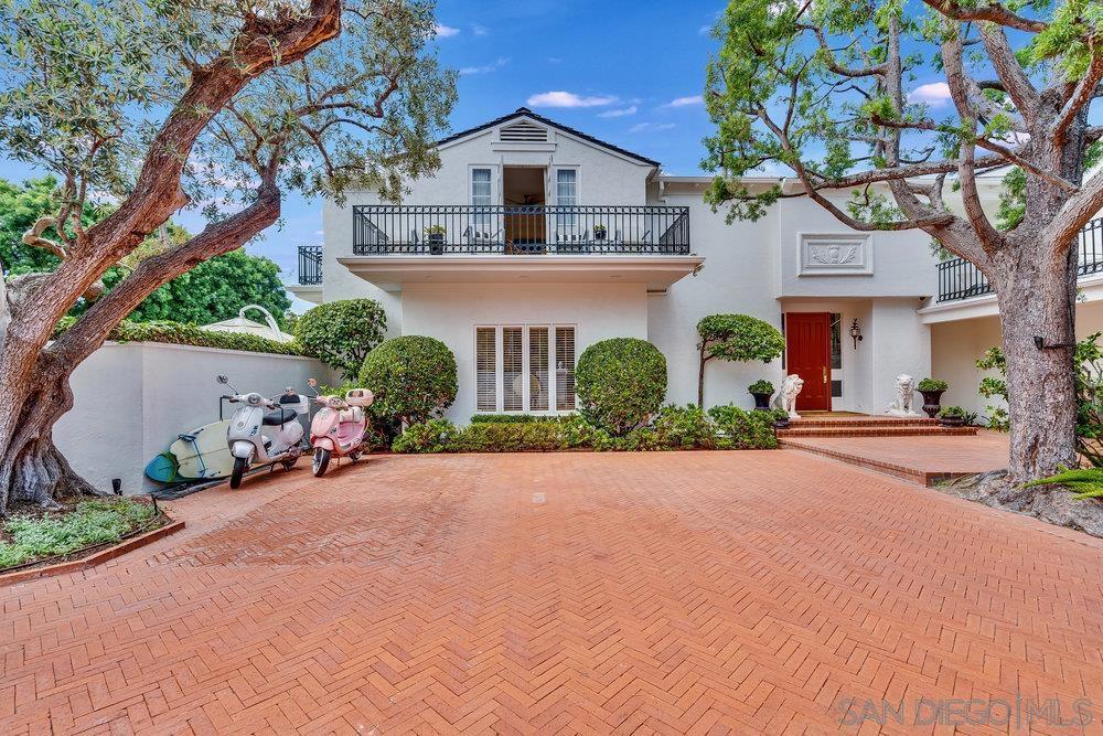 ‘La Grande Dame’ of La Jolla. This private estate has hosted innumerable star studded galas where invitations were eagerly coveted by Hollywood celebrities down for the races at Del Mar. Originally designed by Thomas Shepherd in 1936, sitting on a manicured double lot in La Jolla Shores with spectacular views of the Northern coastline and the beach just a short walk away. Enter this walled sanctuary through the formal gated entry courtyard, marvel at the sparkling pool, fountain, lush gardens and green rolling lawns. Inside you will be awed by the grandeur.... SEE SUPPLEMENT BELOW which has been meticulously updated with every attention to detail. Hollywood Regency in style, all rooms perfect in proportion. With five spacious bedrooms-bathrooms, offering privacy and relaxation. The Master Suite has panoramic ocean views, walk-in his and her closets, a private terrace, adjacent ocean view office and gym. The luxurious living rooms emulate hints of glamour from the Golden Age of Hollywood with 14” crown moldings, gleaming hardwood floors, fireplaces and picturesque ocean views. The chef's kitchen adjacent to the formal dining room is ideal for entertaining family and friends, a peaceful library with a fireplace, spacious family room with 10 foot sliding pocket doors that open to the pool area and an interior sun court surrounded by French doors complete this rare, elegant villa. Recent upgrades include solar panels, a/c, new tile roof and gutters, loads of storage, extra closets and basement space. La Jolla village and the sea nestle this lovely estate secluded in The Jewel. Equipment: Pool/Spa/Equipment Sewer: Sewer Connected Topography: LL