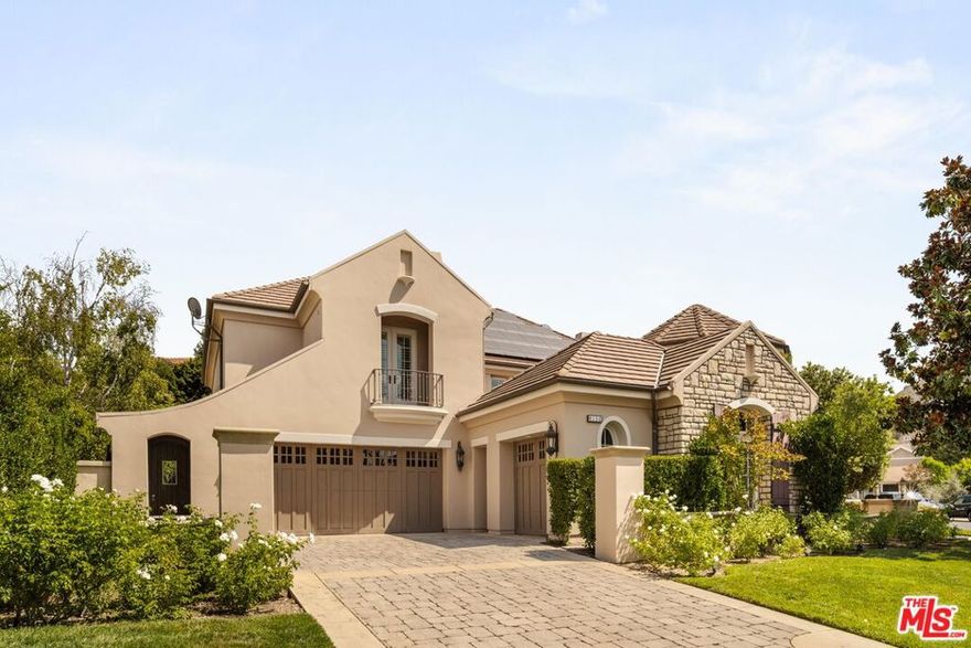 Nestled behind the prestigious gates of The Oaks of Calabasas, 4130 Prado De Los Caballos is a timeless estate that combines elegant design, modern functionality, and the exclusivity of one of Southern California's most desirable communities. Perfectly positioned on a rare double cul-de-sac, the residence offers exceptional privacy, tranquility, and a true sense of retreat.With its expansive layout, light-filled interiors, and private resort-style grounds, this home strikes the perfect balance of sophistication and comfort. The dramatic entry welcomes you with soaring ceilings, a sweeping staircase, and open sightlines that set the tone for the residence. Multiple formal and casual living spaces flow seamlessly together, creating an ideal environment for both intimate gatherings and large-scale entertaining. A spacious dining room connects effortlessly to the main living areas, while oversized windows and glass doors bring in abundant natural light throughout.At the heart of the home, the chef's kitchen is a true showpiece, featuring professional-grade appliances, custom cabinetry, a generous center island, and a breakfast area that opens to the inviting family room. This thoughtful design encourages connection, whether preparing meals for family or hosting friends.The private quarters include multiple well-appointed bedrooms, highlighted by a luxurious primary suite. Designed as a calming retreat, the suite boasts a spa-like bathroom with dual vanities, soaking tub, oversized shower, and a grand walk-in closet offering exceptional storage and organization. Additional bedrooms provide versatility for family, guests, a home office, or gym.A charming courtyard anchors the home's layout, offering a peaceful extension of the living space and an ideal setting for outdoor dining, lounging, or simply enjoying the California sunshine in complete privacy.Outdoors, the property transforms into a private resort. A sparkling pool and spa are surrounded by spacious patios and lush landscaping, creating a serene backdrop for both relaxation and entertaining. Beyond the pool, the estate provides two garages and ample driveway parking, ensuring both convenience and capacity for residents and guests alike.Living in The Oaks of Calabasas offers more than just a home  it's a lifestyle. Residents enjoy access to world-class amenities including a clubhouse, fitness center, tennis and sport courts, pool, and 24-hour guard-gated security. The community is just minutes from The Commons at Calabasas, highly ranked schools, scenic hiking trails, and the best shopping and dining the city has to offer.This is a rare opportunity to own a beautifully appointed estate on a double cul-de-sac in one of Calabasas' most coveted neighborhoods  where elegance, privacy, and convenience meet.