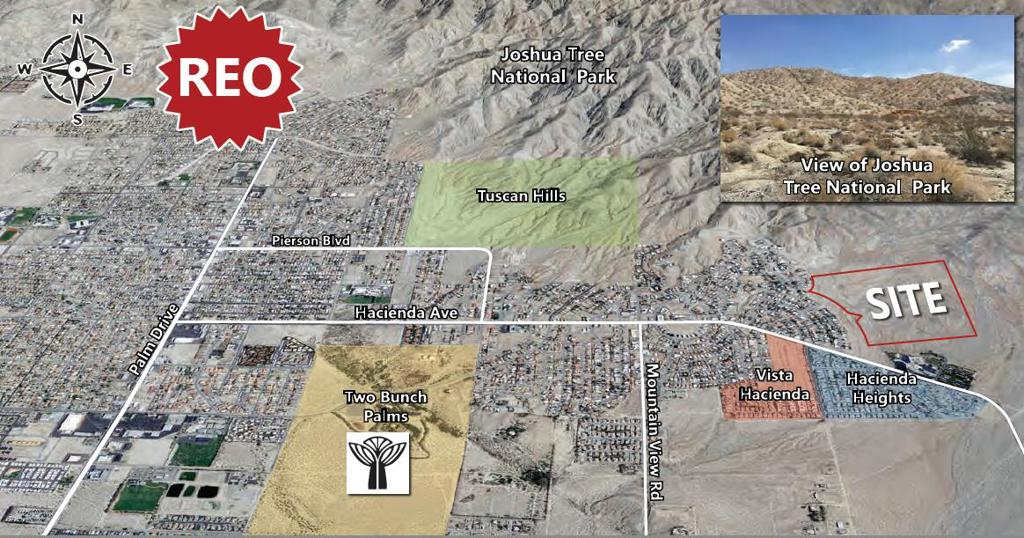 ■ Proposed for 31 Custom Estate Lots (expired)■ Set against the stunning backdrop of Joshua Tree National Park■ Just west of the Long Canyon Trailhead linking Desert Hot Springs into Joshua Tree■ Among the highest elevation in the entire city■ 360-degree views stretching from San Jacinto Mountains across the entire Coachella Valley■ Lender Owned - Last sold 2009 for $2,500,000