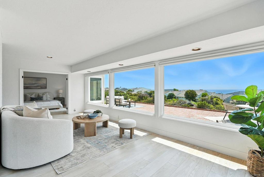 Views, Views and more Views! Perched at the end of a quiet cul-de-sac in one of Dana Point’s most sought-after gated communities, this coastal paradise offers the ultimate in privacy, coastal luxury, and SINGLE-LEVEL living. With only one neighboring home, this rare residence enjoys unmatched tranquility and expansive ocean views from the main living areas, creating a serene backdrop for daily living and effortless entertaining. The spacious living room is bathed in natural light and frames dramatic ocean vistas, flowing seamlessly to the outdoor patio—ideal for relaxing or hosting against a coastal backdrop. While the dining room sits just off the main living space, it remains intimate and connected to the heart of the home. The kitchen is well-appointed and functional with easy access from the garage. The primary suite is a true retreat with its own ocean vistas, providing a peaceful haven to unwind. Built in cabinets and ample closet space ties together the use of the space perfectly. Additional highlights include a total of three fireplaces, the third bedroom (per the tax records) functions as an office today, an attached two-car garage, a thoughtfully landscaped yard, and a setting that embraces the relaxed elegance of coastal Orange County. Located just minutes from world-class beaches, Dana Point Harbor, the Lantern District, and renowned resorts, this is a rare opportunity to own a private slice of the California coast.