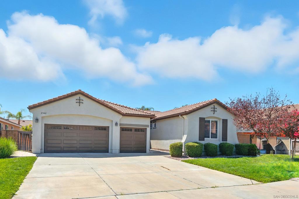 Welcome to this spacious 4 bedroom, 2 bathroom home with 2,097 sq ft of comfortable living space. From the moment you step inside, you’ll notice how well cared for and move-in ready it is. The floor plan offers both functionality and flow, with a bright, spacious kitchen, a large living room, and a formal dining area that’s perfect for gatherings. The primary suite is set apart from the other bedrooms, giving you a private retreat to unwind in. You’ll also love the convenience of a dedicated laundry room and attached garage. Outside, the backyard is beautifully landscaped—an inviting space for relaxing, entertaining, or simply enjoying the fresh air. Located just minutes from the 215 freeway and Paloma Valley High School, this home combines everyday convenience with comfort and charm. This gorgeous home is just waiting for the perfect owner to make it their own!