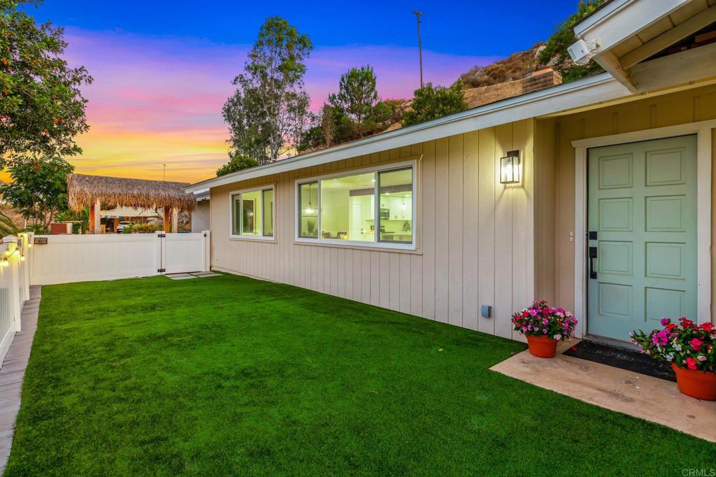 Nestled in the sought-after Eucalyptus Hills community, this fully renovated, assumable, home is truly move-in ready and nestled upon a spacious 1 acre parcel - offering tons of enjoyment and potential. Inside, you’ll find 4 bedrooms, 2 bathrooms, gorgeous luxury vinyl plank flooring throughout, complemented by an updated kitchen featuring stunning quartz countertops, crisp, white cabinetry and stainless steel appliances. Recessed lighting illuminates the open floor plan and adds ease and charm to the living spaces. Imagine yourself unwinding in the soothing jacuzzi while gazing at the breathtaking panoramic views or twinkling stars. Effortlessly entertain on the paver patio or play on the turf while enjoying those amazing views. This home is designed for modern efficiency, featuring solar panels to help keep your energy bills low. A new roof was installed in 2022 as well as a new AC condenser and heat pump. An attached 2 car garage adds extra storage space and convenience. And for added convenience, the finished RV parking space is the perfect bonus—ideal for your recreational vehicles or extra storage needs. Easy freeway access will make commuting easy. Don’t miss this incredible opportunity to own a beautifully updated home in one of the area’s most desirable neighborhoods!