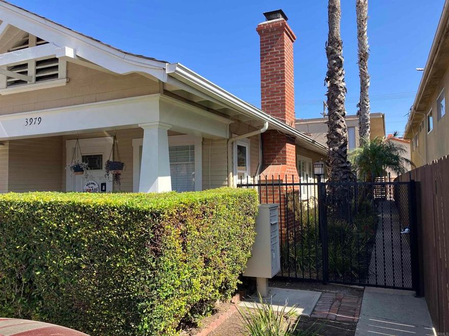 Fantastic 2 bed / 1 bath first floor unit in a small fully gated triplex with a house in the front and a private 1 car garage at the rear. The property has a private walkway lined with palm trees and attractive landscaping. The unit has vinyl flooring, updated white tile shower, a dishwasher, garbage disposal, ceiling fans in every room, and an oversized bathroom vanity making getting ready easy! There is a large on-site laundry room directly next to the unit that is shared by only 3 units.   Rent is $2,450 + $75 flat fee for Water/Sewer/Trash. Tenant pays for electricity directly. The unit is available with a 1 year lease.   3979 Illinois is in THE BEST POSSIBLE LOCATION of Northpark. 2 minute walking distance to University Ave & 30th St while being 1 block away from the noise. Coin-op, The Office, Whiskey Grand, Saigon Coffee, Target, Yoga Box, Mike Hess Brewing etc all within a 2 minute walk and only 2 minute drive from 805 highway access to avoid traffic.