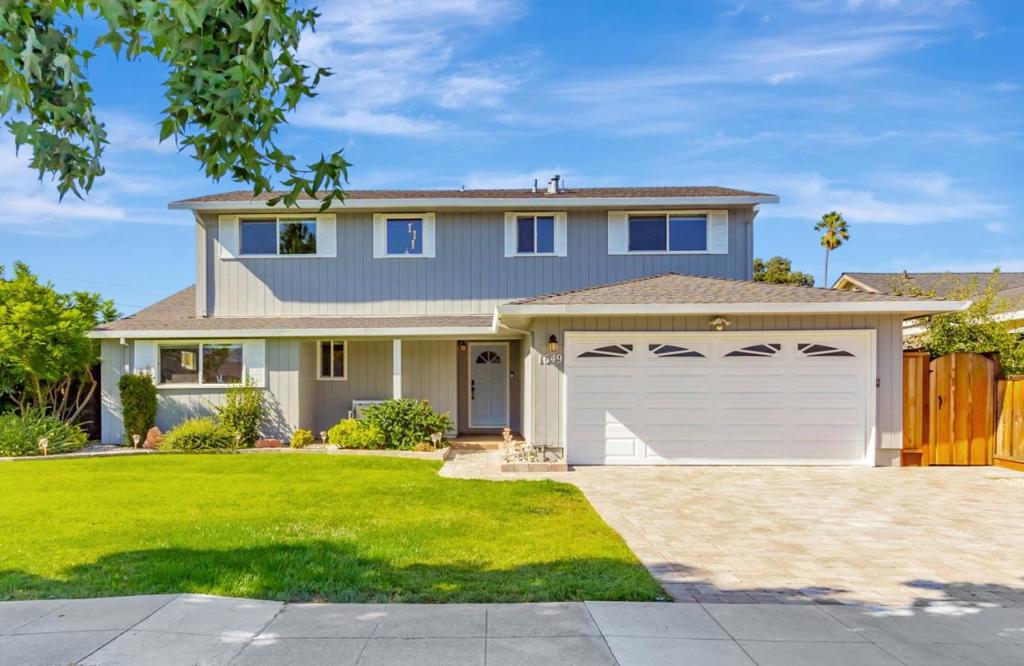 Impressively-remodeled home nestled in highly-coveted Cambrian neighborhood! The open-concept kitchen offers island with seating, custom cabinetry, stainless steel appliances, & dedicated dining area with coffee nook & sliding doors for indoor-outdoor hosting. The living room boasts striking stone fireplace & nearly wall-to-wall windows with sliding doors to backyard. Upstairs, a spacious landing area with vaulted ceilings, electric fireplace, mounted flat screen TV, & soundbar is perfect as family room or game room. Two downstairs bedrooms, including primary suite with dual closets & exterior access, & four upstairs bedrooms are ideal for multigenerational living or guests. Updated bathrooms are fresh & stylish. Exceptional outdoor spaces include large front yard with verdant lawn & attractive paver driveway. Backyard has covered patio, raised garden bed, two sheds, & plenty of space for play or entertaining! Bonus features include recently-installed water softener, smart home systems, and a finished garage! Convenient location near high-end amenities, shopping, vibrant downtowns of Willow Glen & Campbell, large tech employers, major thoroughfares, parks, & miles of scenic hiking trails! Excellent schools: Reed Elementary, John Muir Middle, & Pioneer High (buyer to verify)!
