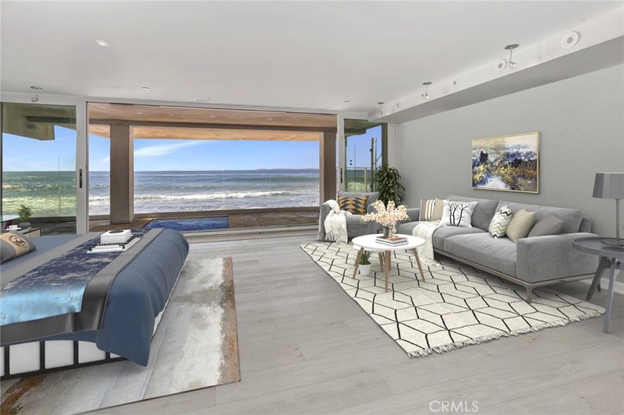 A Rare Oceanfront Opportunity in Laguna Beach

Set directly on the sand in one of Laguna Beach’s most exclusive and picturesque locations, this architecturally stunning residence offers the rare chance to own a modern beachfront home with endless potential. Designed by an award-winning architect and constructed in 2004 using steel, concrete, and glass, the 3,500 sq ft, four-story property blends bold contemporary design with dramatic ocean views from every level.

An elevator services all four floors, ensuring seamless access throughout. The home includes stacked parking for four cars — a true luxury in this prime coastal setting.

While the property would benefit from some thoughtful updates, its strong architectural foundation and intelligent layout provide an exceptional starting point for a discerning buyer to create a truly custom oceanfront masterpiece. The lower level features two 3/4 baths and a half bath and can be easily reimagined to include two additional bedrooms, expanding the livable space.

Whether you're looking for a spectacular vacation retreat or a legacy property to renovate and make your own, this is a once-in-a-lifetime opportunity to craft your dream home on the sands of Laguna Beach.