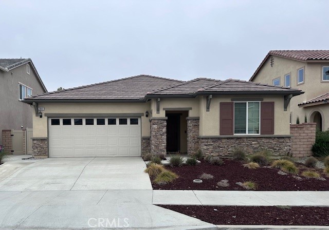 Welcome to this stunning single-story home nestled on a peaceful cul-de-sac in the highly sought-after Audie Murphy Ranch community. Featuring 3 spacious bedrooms, 2.5 bathrooms, and a flex room/office that could serve as a 4th bedroom, this home offers an ideal layout for both comfort and functionality. Step inside to an open-concept living space with luxury vinyl plank flooring. (Bedrooms are carpeted) The heart of the home is the gourmet kitchen, white shaker cabinets with granite counter-tops, complete with a large island, walk-in pantry, stainless steel appliances and ample counter space—perfect for entertaining or casual family meals.
The main bedroom suite boasts a walk-in closet and a luxurious ensuite bath with a separate soaking tub and walk-in shower. Each additional bedroom is generously sized, and the home includes three full baths for ultimate convenience.
Enjoy energy efficiency with owned solar, a tankless water heater, and a low-maintenance, eco-friendly yard. The front yard is drought-resistant, while the backyard features Envirofill Ultimate Pet Systems artificial grass, ideal for pets and play. (Dog run on the side of the house is included.) Relax under the vinyl-covered patio with recessed lighting and ceiling fans—a perfect outdoor retreat year-round.
Located in the spectacular Audie Murphy Ranch community with access to resort-style amenities, including pools, spas, sports courts, lush parks, playgrounds, a clubhouse, winding trails and more! BONUS: the beach is about 1 1/2 hour drive! Great price and great location.
Professional photos to come.