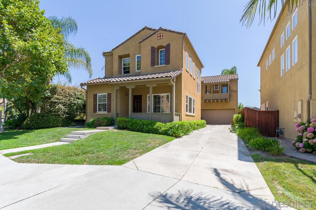 Welcome home to your sun-filled estate. This residence three in Villamontes at Torrey Del Mar features high volume ceilings upon entry with an airy and bright formal living room with newer laminate flooring. Tucked by the front of the home is one full bedroom downstairs with direct access to the full bathroom (bathroom also has access from hallway). Wait till you see the masterfully done chef's kitchen with extraordinarily amounts of cabinetry, newer refrigerator, large island, granite counter tops, stone back splash, and a large nook perfect for in-kitchen dining. Separate formal dining room just steps away and may be flexible in utility, also with newer laminate flooring. Direct access from your nook to the exterior driveway which may be convenient for hauling in groceries, etc. Cozy family room with newer wood laminate flooring opens from the kitchen and bar like seating adjacent in to the kitchen for seamless connectivity. Direct access to your private backyard with wonderful canyon views! Very large storage room with separate entry from the rear yard! Oversized laundry room with newer washer/dryer and your own sink and plenty of storage downstairs. Upstairs features a jack and jill style layout with two bedrooms (both with walk-in closets) connected with a full bathroom in between. Master bedroom is absolutely grand with a plethora of windows giving you a grand feel and your own private balcony overlooking the lush rear yard and canyon view. Master bathroom features new tile flooring, an XL walk-in closet, opposite sinks/vanities, a large soaking tub and separate shower with new glass shower doors, and a second balcony overlooking the front of the home! Spacious two car garage and extended driveway. Close proximity to shopping at The Village (including Trader Joe's, Crunch Fitness, Panera Bread, Wells Fargo, etc.), 7-11, Torrey Del Mar Neighborhood Park, hiking trails, Poway Unified School district with schools in Willow Grove Elementary, Black Mountain Middle, and Westview High. Close access to highways 56, 5, 805, 15, Del Mar Beach, 4S Ranch, Rancho Santa Fe, Penasquitos, and much more.