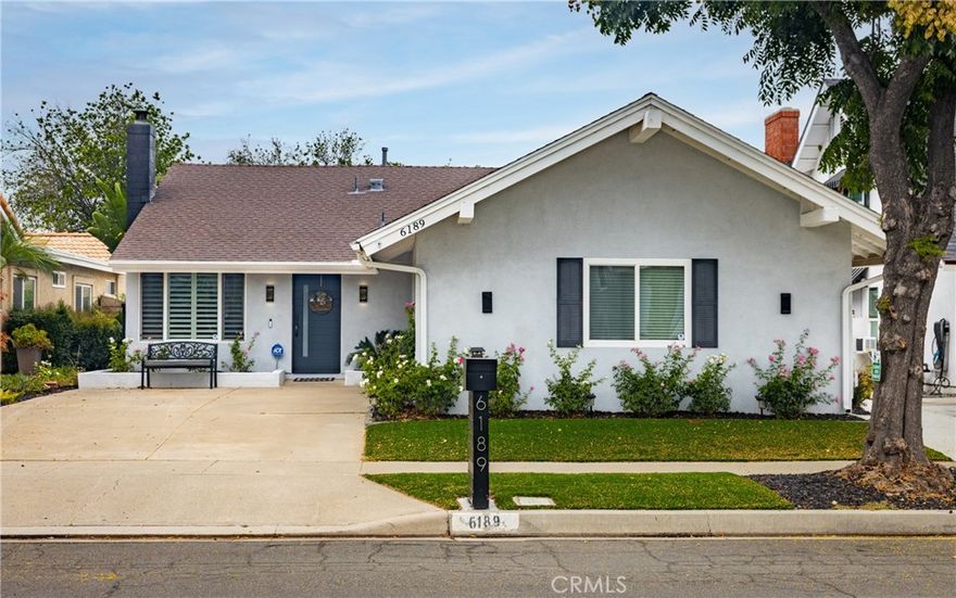 Cute single-story home with countless upgrades!! Upon entering the home, there is an open concept main living and kitchen area with vaulted ceilings. The family room has a cozy fireplace whereas the kitchen features notable upgrades such as newer cabinets, quartz countertops, newer appliances and fixtures (2021). The extra large kitchen island provides room for meal prep as well as space for seating. Both bathrooms are also newer: the primary bathroom has a dual vanity and mirrors with integrated lights and a separate room with the toilet and walk-in shower with a glass sliding door. The second bathroom is complete with a toilet, newer vanity and a shower in tub with tiled walls and a glass sliding door. The vinyl flooring and AC unit are newer, the water heater was installed in 2023, all windows are dual pane and the majority of them have louvered shutters. Other interior features include the SMART thermostat and alarm system. The 2-car spacious garage has epoxy floors and a modern newer garage door. Outside, the front and back yards are easy to maintain with artificial turf and the rain gutters have been outfitted with leaf filters to keep the gutters clear. The backyard has a concrete patio with a motorized retractable awning and a storage shed for extra items. You can't go wrong with this location: situated in a well-established neighborhood and close to parks, stores, restaurants, schools, etc etc. This beauty is MOVE-IN READY!!