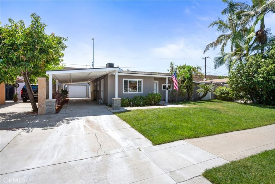 Get ready to fall in love—this fabulous one-story dream home is bursting with charm, style, and wow-factor upgrades!

Step inside this remodeled 4-bedroom beauty (one’s currently a dream closet!) and discover approximately 1,479 sq. ft. of stylish, single-level living designed for comfort and fun.

Whip up your favorite meals in the kitchen, complete with upgraded cabinets, sleek granite counters, and a layout perfect for everyday living and weekend entertaining. The open-concept floorplan flows seamlessly from the cozy living room with a stylish fireplace to the spacious family/dining area—hello, dinner parties and movie nights!

Designer paint, updated tile and laminate floors, crown molding, and recessed lighting throughout make every room pop. Both bathrooms? Fully remodeled and spa-like. And the oversized primary suite is your personal retreat, with peaceful views of your private backyard oasis.

Let’s talk backyard goals: dive into your sparkling private pool, tend to your garden, chill in the shade, or entertain under the stars—this backyard has it all. There's even a detached garage with a roll-up door and epoxy floors, a long driveway with a new carport, and plenty of space to play, party, or relax.

Tons of bonus features: newer A/C and ducting , pool pump, water heater, dual pane windows, new electrical panel and an automated sprinkler systemout front to keep things green and gorgeous.

It’s rare to find a home this upgraded and move-in ready at this price—so don’t blink or you might miss it. Your poolside paradise awaits.