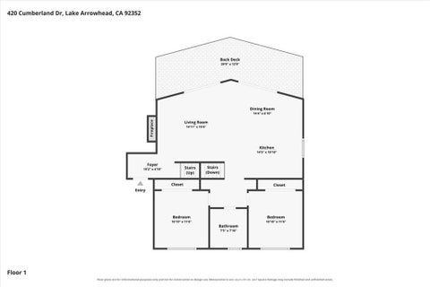 Tiny photo for 420 Cumberland Dr, Lake Arrowhead, CA 92352 (MLS # IG26225385)