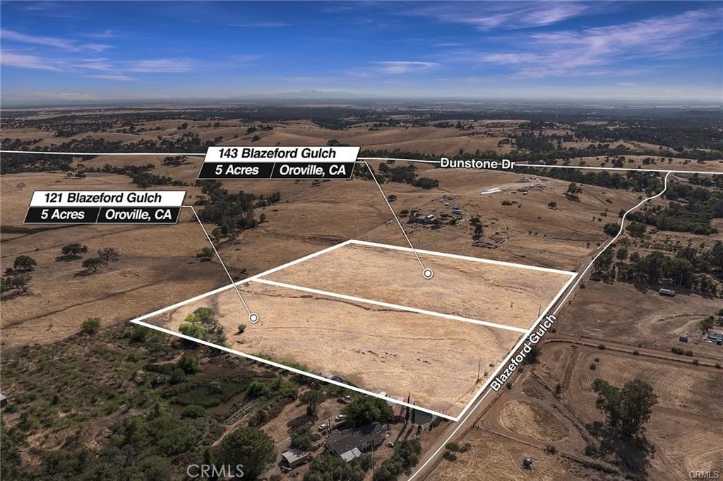 Desired Mission Olive Road Area. 5 acres of semi rolling terrain; one of two 5 acre lots adjacent being offered separately for a potential total of 10 acres if acquired together. This is for 121 Blazeford Gulch; 5 acres in size AP#028-360-022 at $68,500; 143 Blazeford Gulch also available for an additional $68,500. Country homes scatter the terrain. Ranchettes off in the distance. Panoramic views. The terrain here is level to slightly rolling terrain. Perfect for that new country home build idea, or two! Great location for horses or a few cows. Paved on Mission Olive prior to Blazefor Gulch. This property has power and phone lines at the street. You will need to have a septic and well installed. This is a great blank slate of land ready for your creative build ideas. Great location to buy one of two lots or both, or have a friend or family member buy the other. What a neat opportunity to build and have a friend or family member build adjacent. Zoned AR5. Plenty of space for a home, two homes, shop, barns and more. Create your own domain. Great land buying opportunity. Buy one, or buy both!